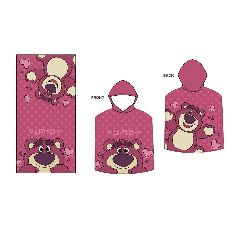 lotso toy story disney pixar microfiber poncho towel