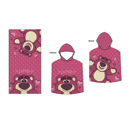 lotso toy story disney pixar microfiber poncho towel