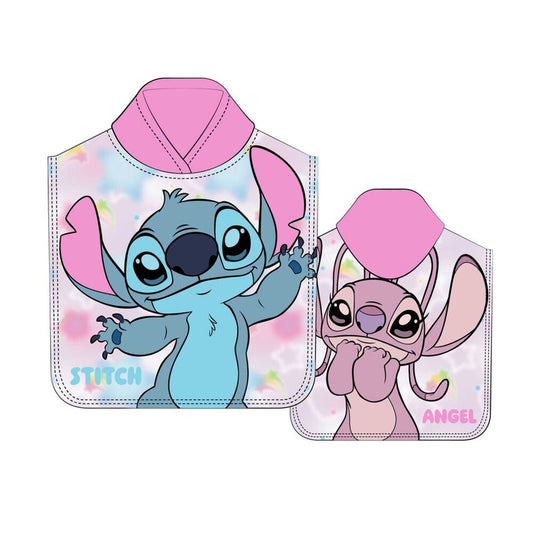 angel & stitch disney microfiber towel poncho