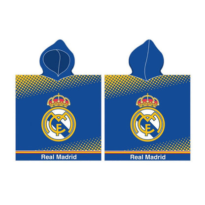 real madrid cotton poncho towel