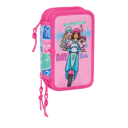 good day barbie triple pencil case 37pcs