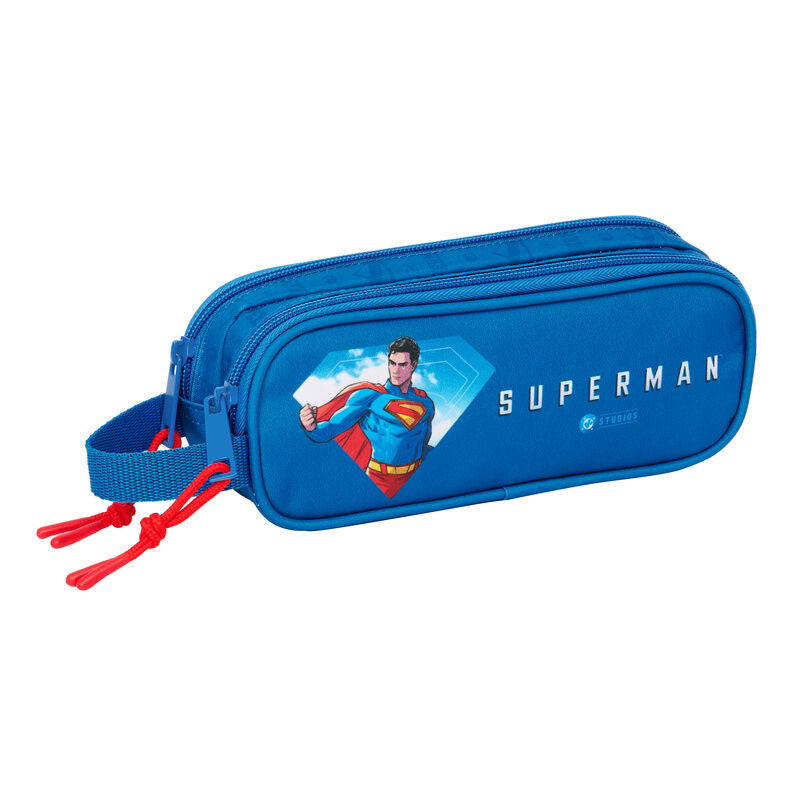 superman dc comics double pencil case