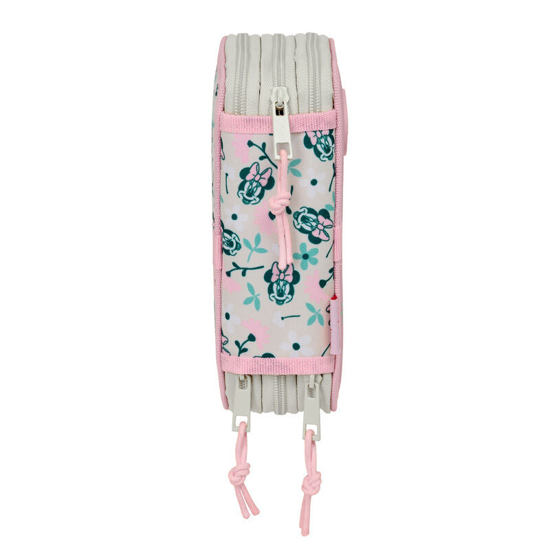 Trousse triple Minnie Disney menthe 37 pièces