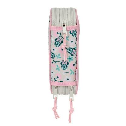 Trousse triple Minnie Disney menthe 37 pièces