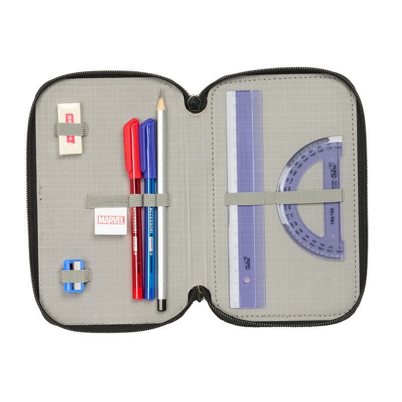 Trousse à crayons Avengers Marvel triple 37 pièces