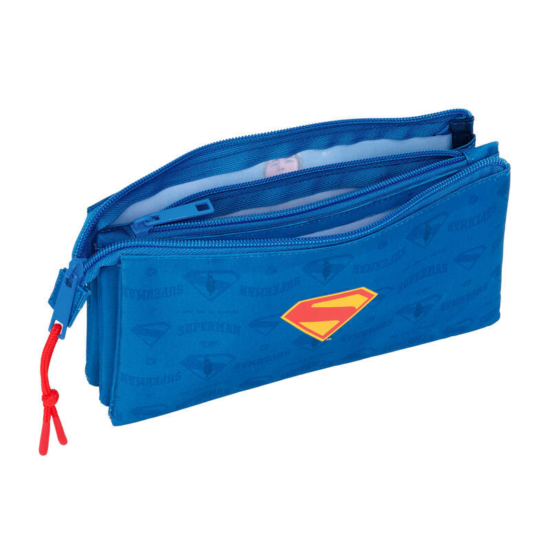 Estojo triplo para lápis do Superman da DC Comics