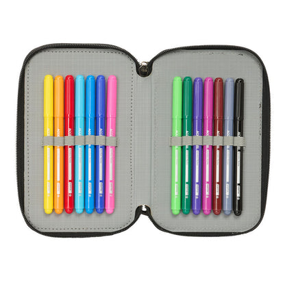 Trousse à crayons Avengers Marvel triple 37 pièces