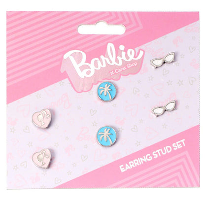 set of 3 barbie earrings