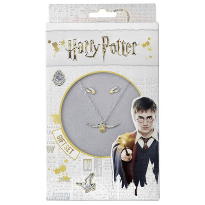 Harry Potter Golden Snitch Pendant Earrings Set