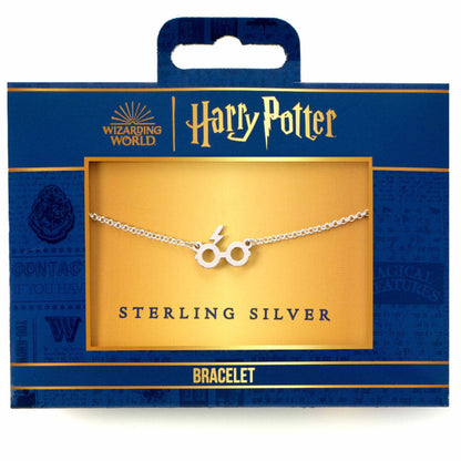 glasses & lightning harry potter silver bracelet