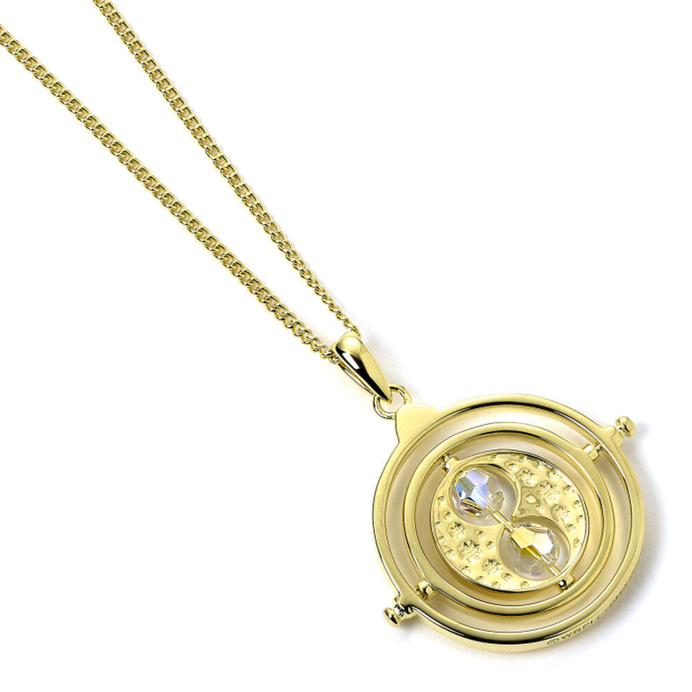 harry potter time turner pendant  silver gold plated