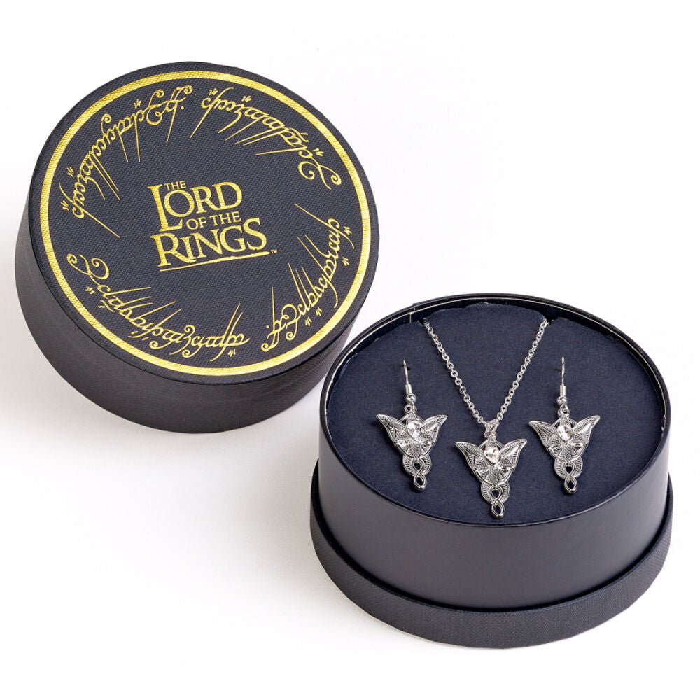 Evenstar Herr der Ringe Anhänger  und Ohrringset