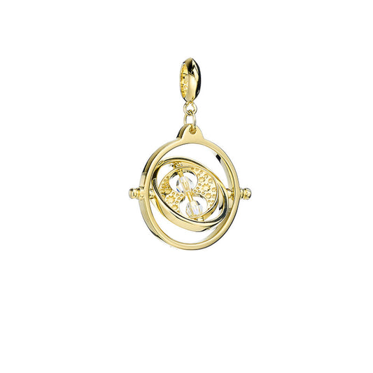 Harry Potter Time Turner Charm, silver plated, gold plated