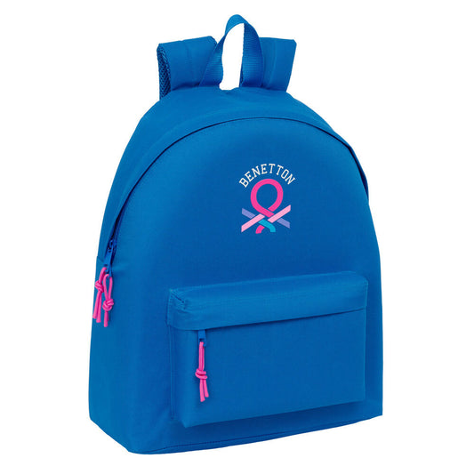 benetton blue backpack 42cm