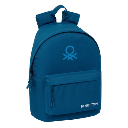 benetton navy laptop backpack 41cm