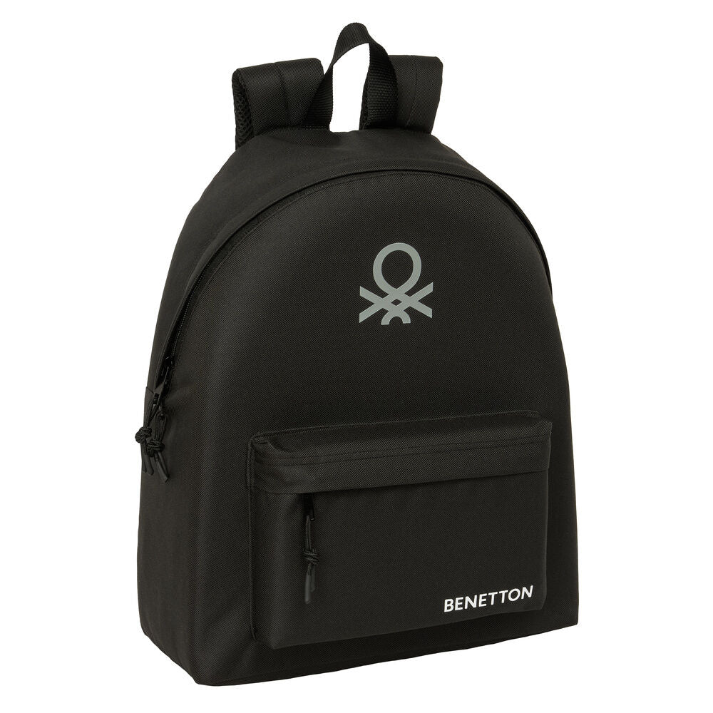 benetton black backpack 42cm