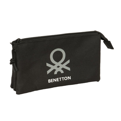 black benetton triple pencil case