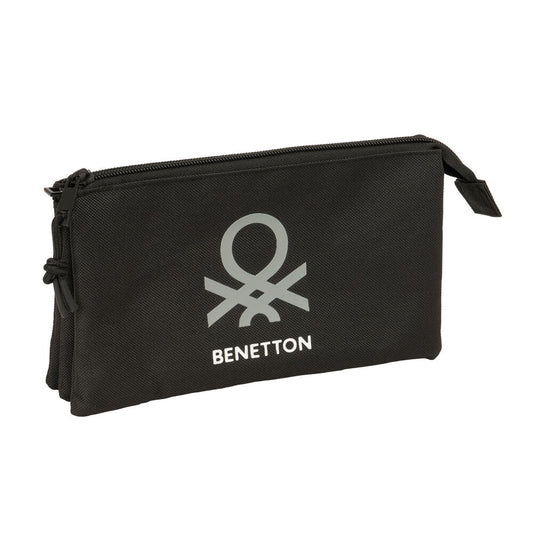 black benetton triple pencil case