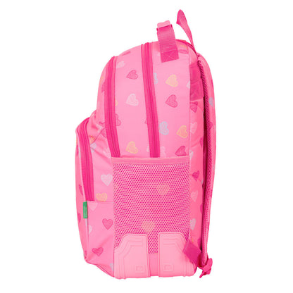 Mochila Heart Benetton de 42 cm adaptable