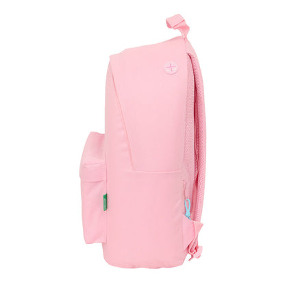 Zaino per laptop Benetton rosa pastello 41 cm