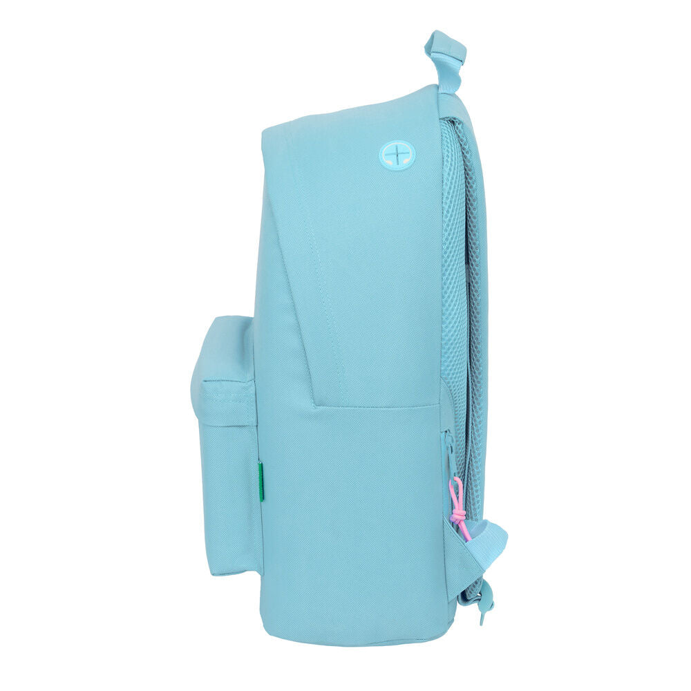 Sac à dos pour ordinateur portable Benetton bleu clair 41 cm