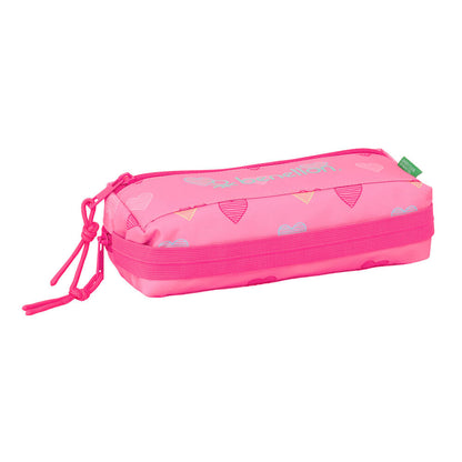 Heart Benetton triple pencil case