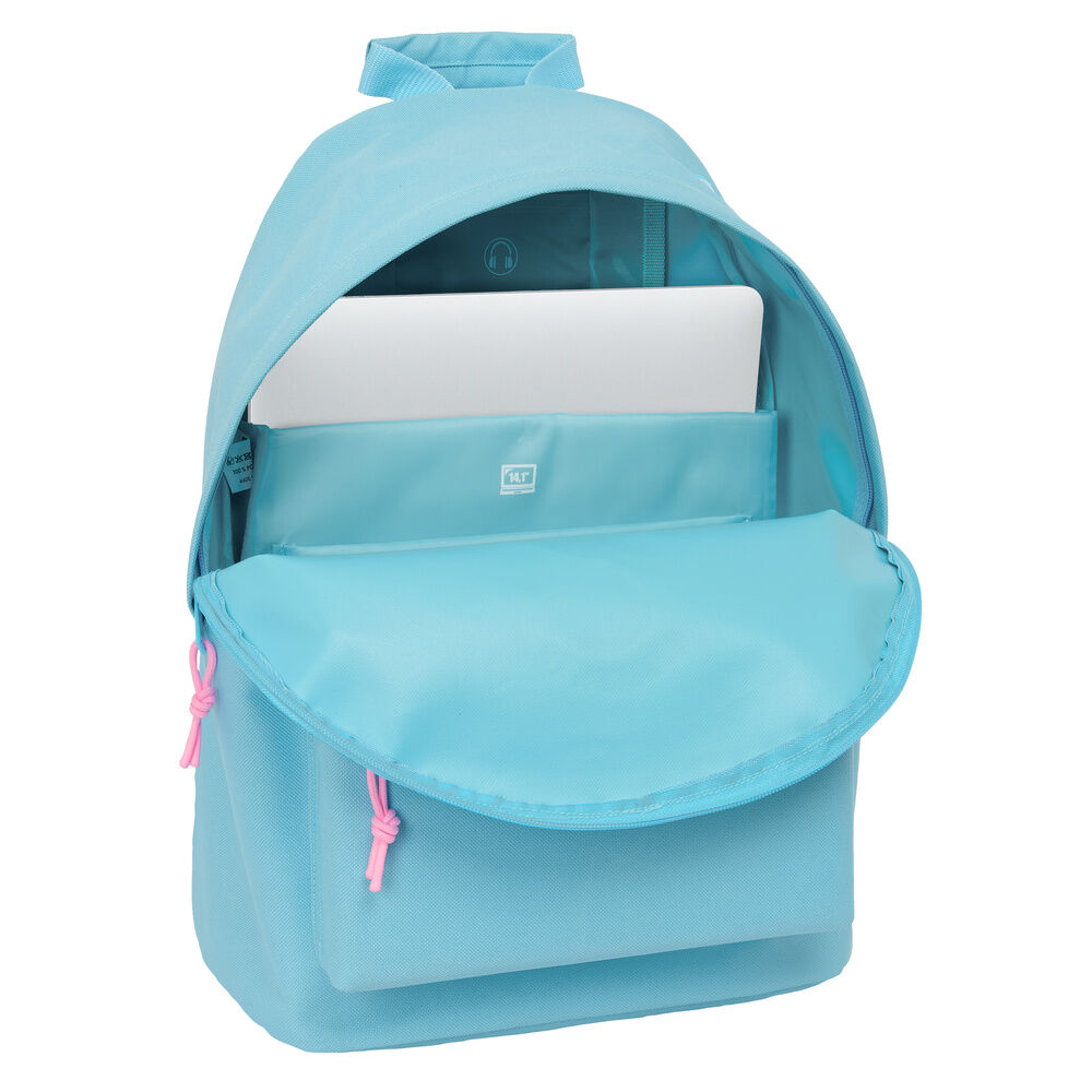 Sac à dos pour ordinateur portable Benetton bleu clair 41 cm