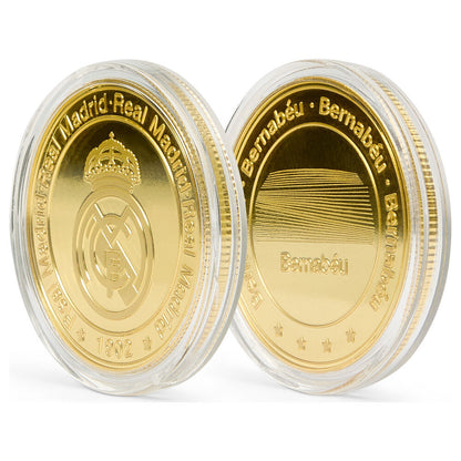 real madrid golden bernabeu coin