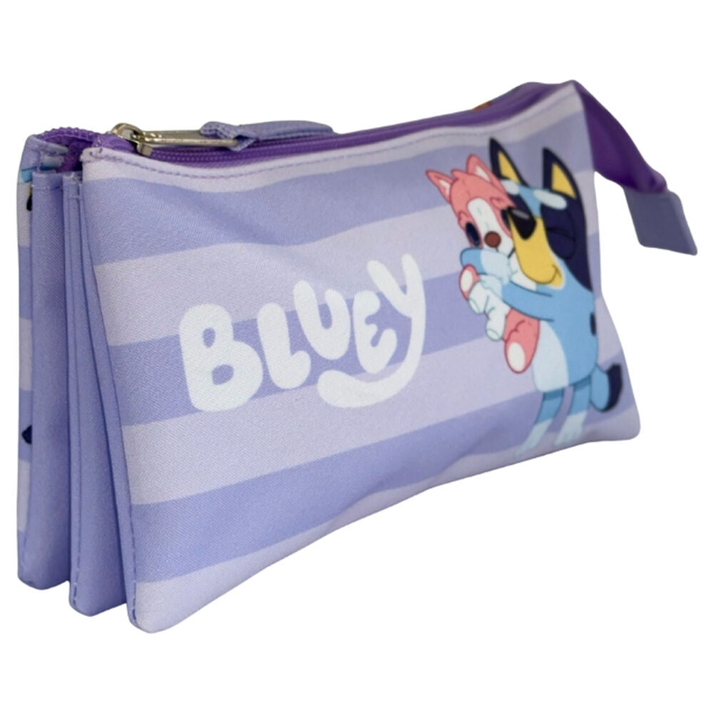 puppy bluey triple pencil case