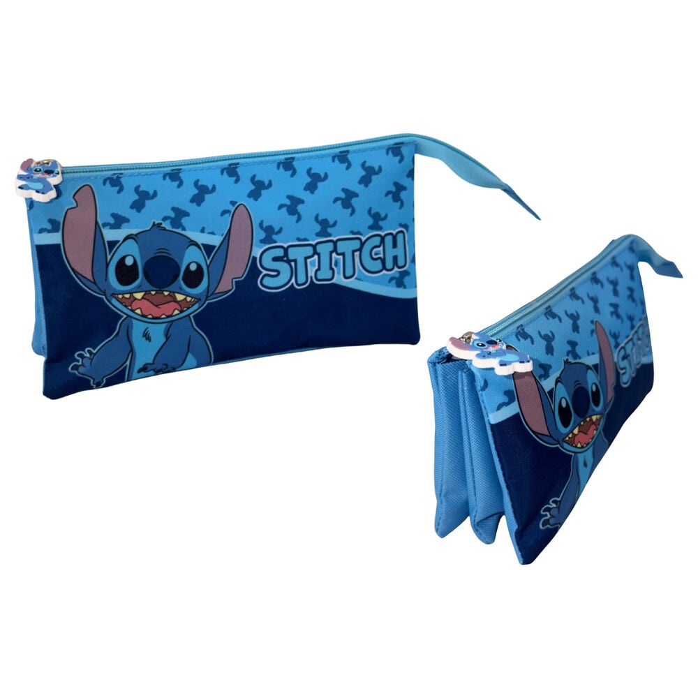 Abstract Stitch Disney triple pencil case