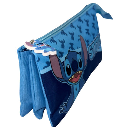 Abstract Stitch Disney triple pencil case