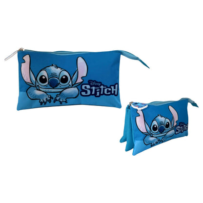 Smile Stitch Disney triple pencil case