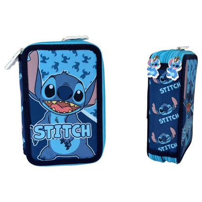Abstract Stitch Disney triple pencil case