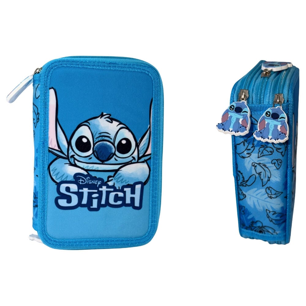 Smile Stitch Disney triple pencil case