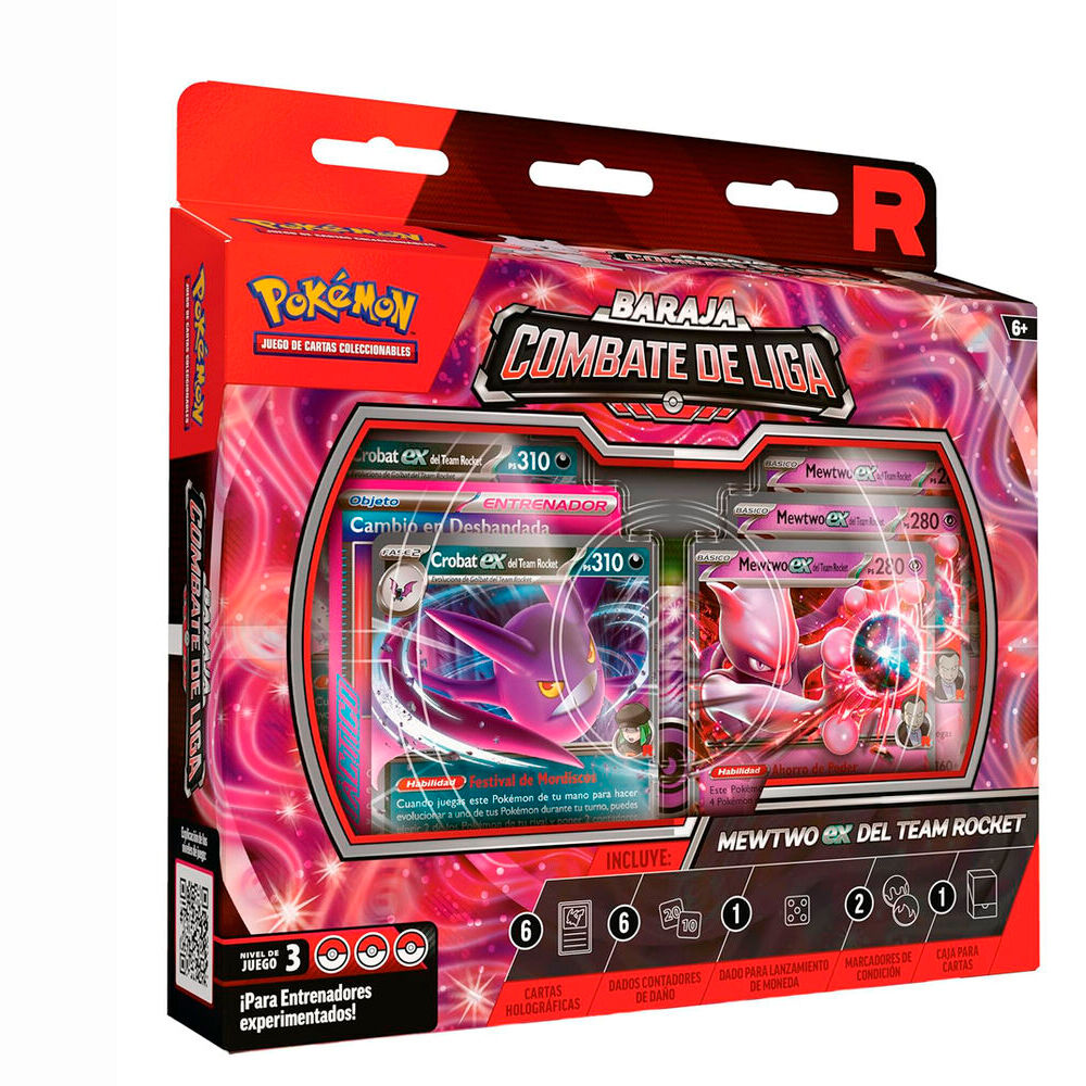 blister cards league battle deck team rockets mewtwo ex pokemon latino