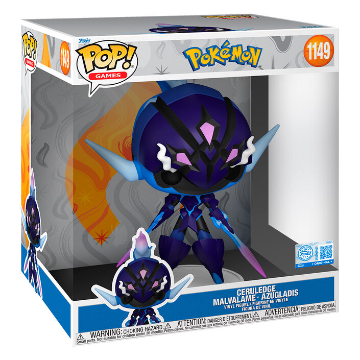 Figura POP gigante de Pokémon Ceruledge Malvalame Azugladis Exclusiva 25cm