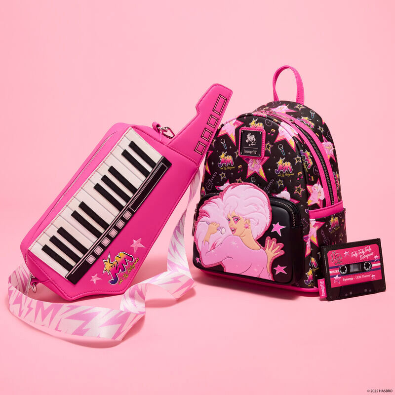 Bolsa transversal Loungefly da Hasbro inspirada em Jem e as Hologramas