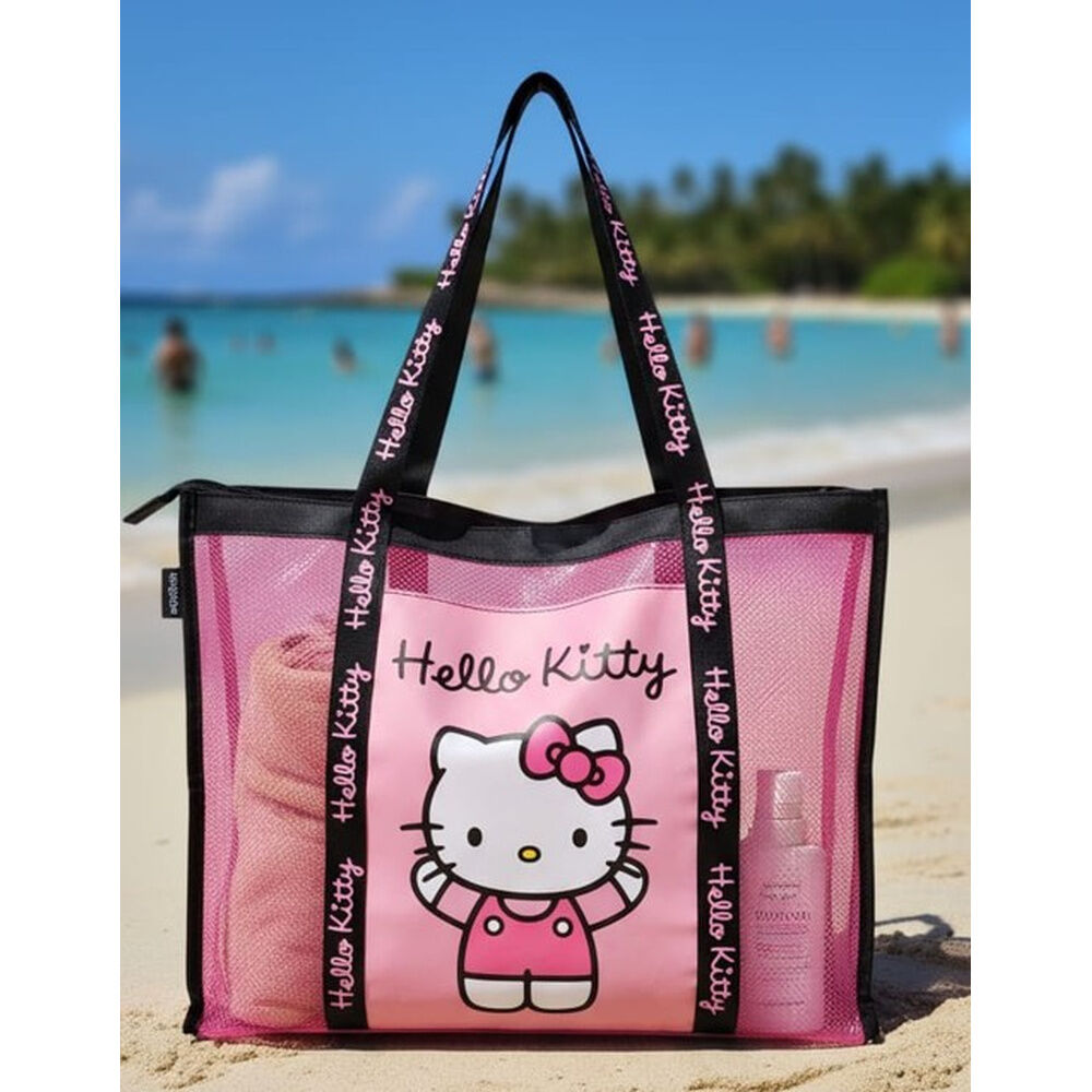 hello kitty mesh beach bag