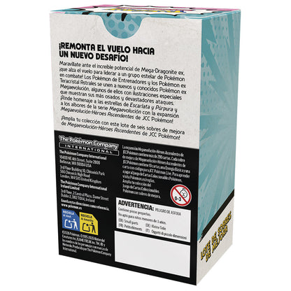 Pack de boosters pour le jeu de cartes Heroes Ascendants 2.5 Mega Evolution Pokémon espagnol