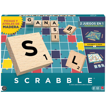 scrabble core wood board game (spanish)