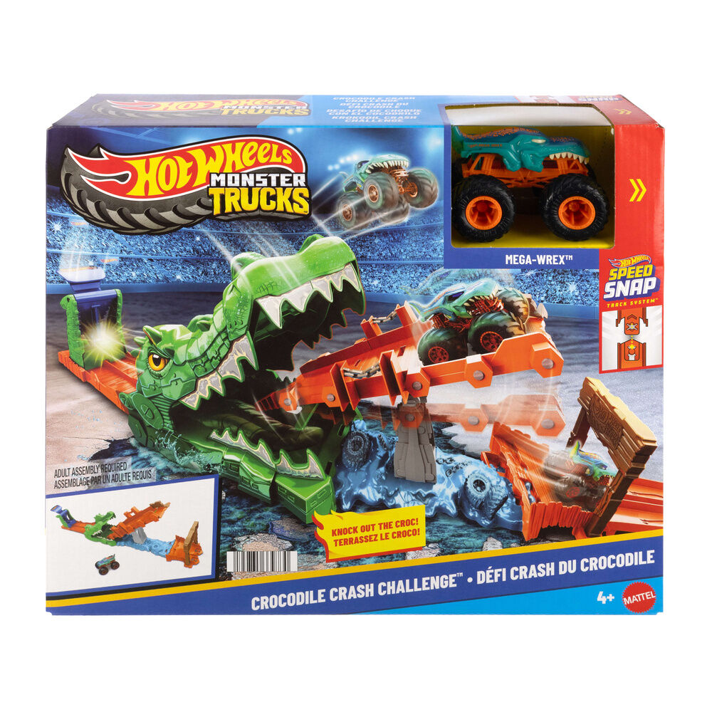 knock out the crocodile hot wheels monster trucks