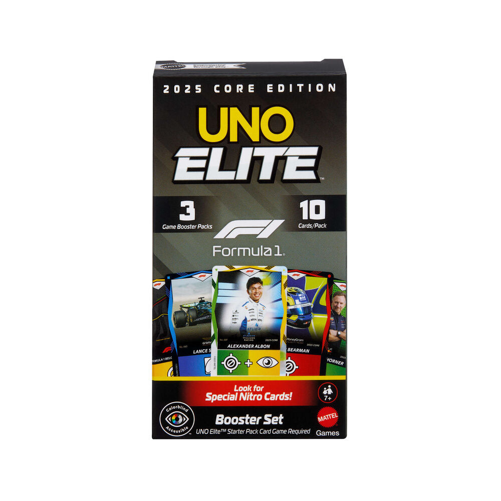 uno elite f1 booster pack card game