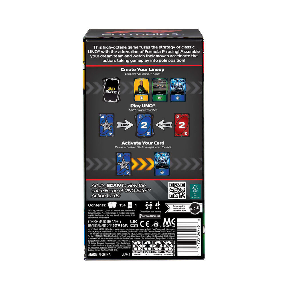 UNO Elite F1 Starter Pack Jeu de cartes