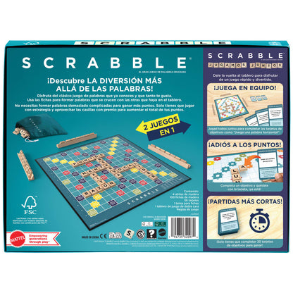 Scrabble Core Wood board game (Spanish)