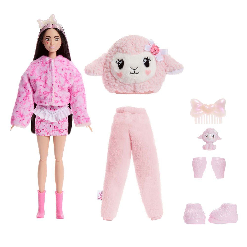 pink cutie reveal sheep doll sweet bows barbie