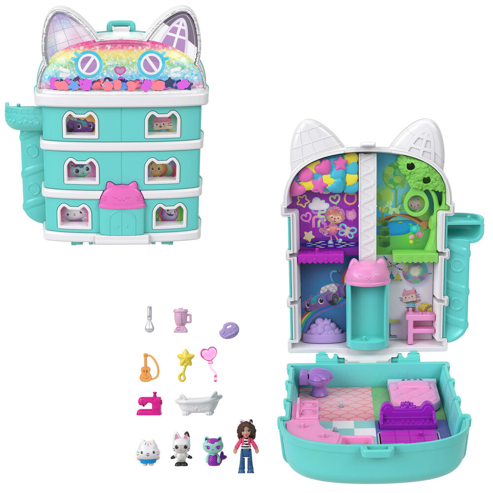 Cofanetto del tesoro Polly Pocket della casa delle bambole di Gabby