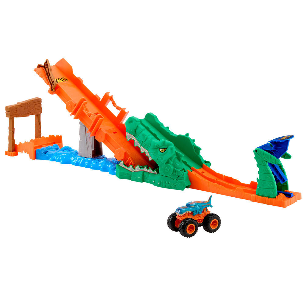 Éliminez les camions monstres Hot Wheels Crocodile