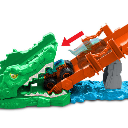 Éliminez les camions monstres Hot Wheels Crocodile