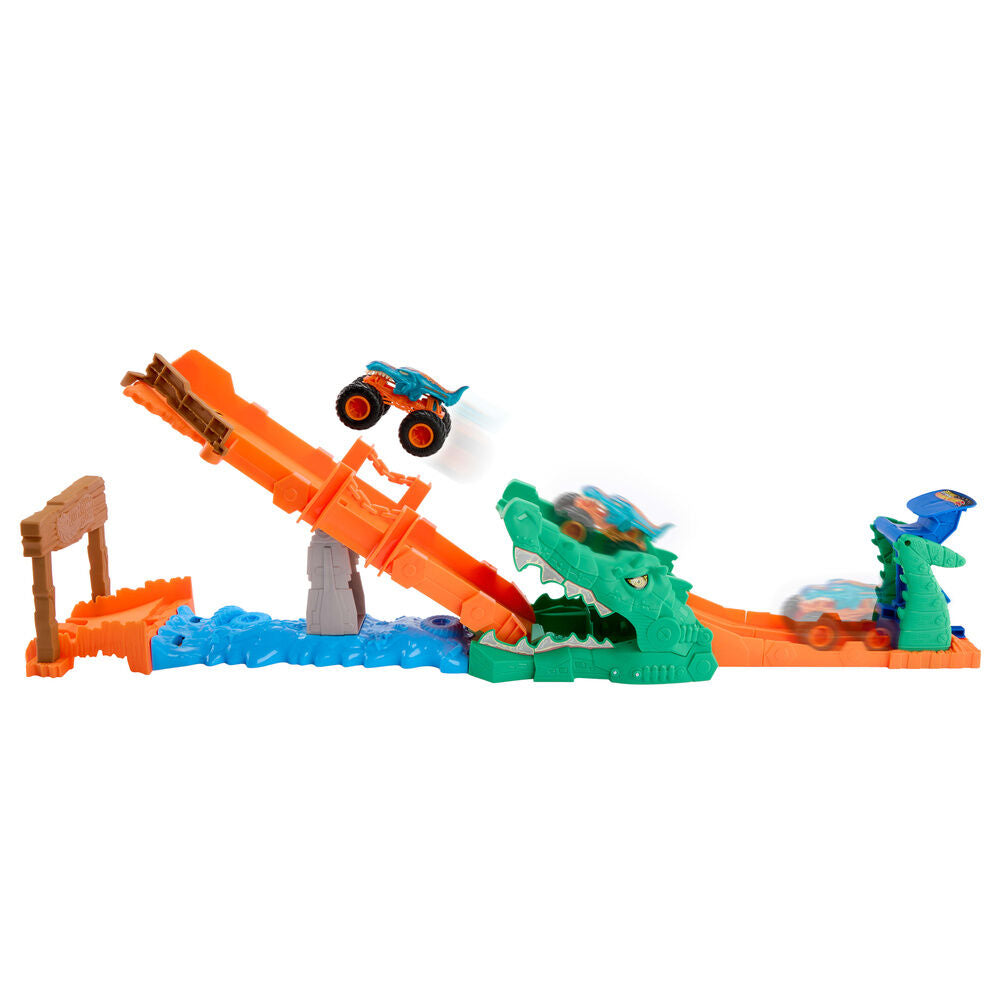 Éliminez les camions monstres Hot Wheels Crocodile