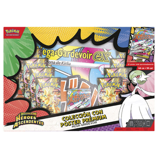 Pacote blister Premium de pôsteres com cartas Pokémon Ascendant Heroes (sortimento espanhol)